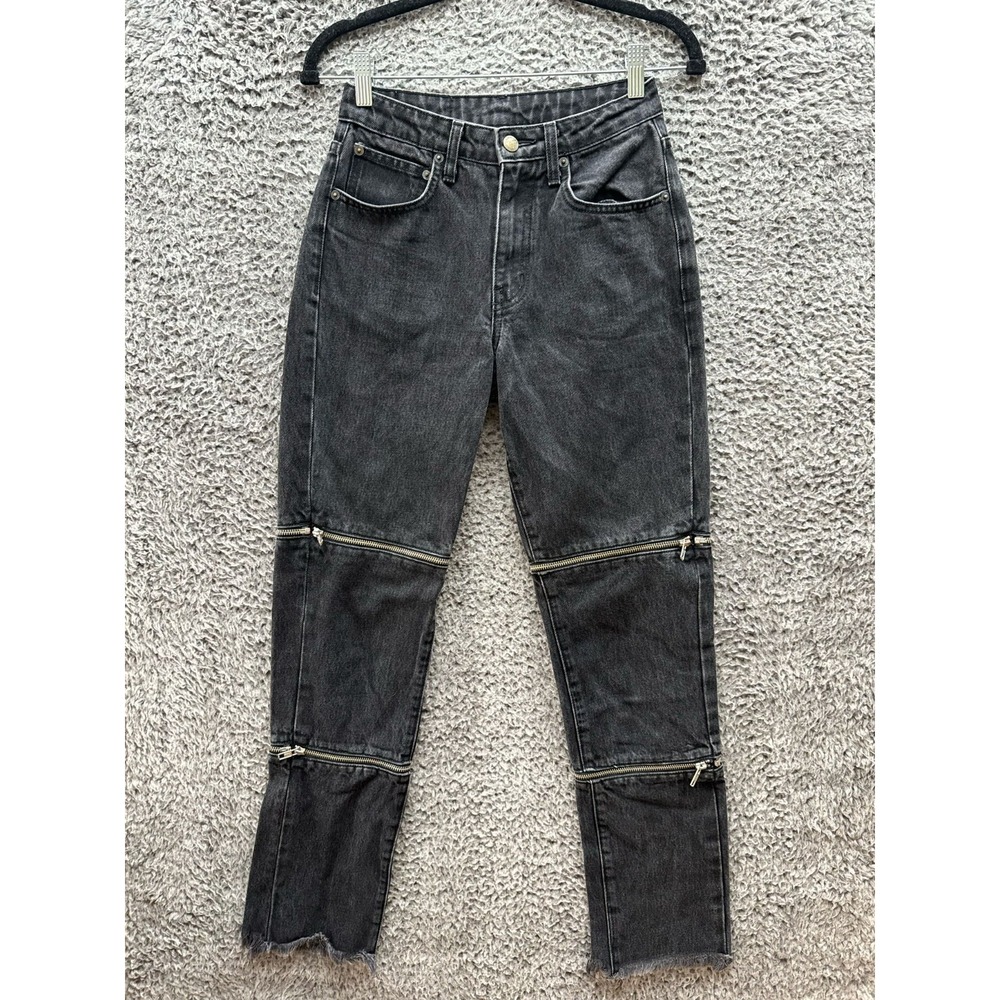 Carmar Juliette Double Zipper Classic Fit Denim Jeans Black Womens Size 24